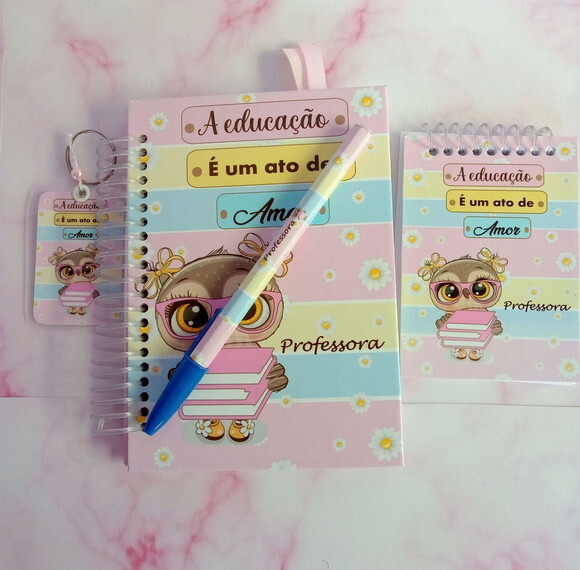 Kit Caderninho e Bloquinho Dia dos Professores Candy-cx Enve
