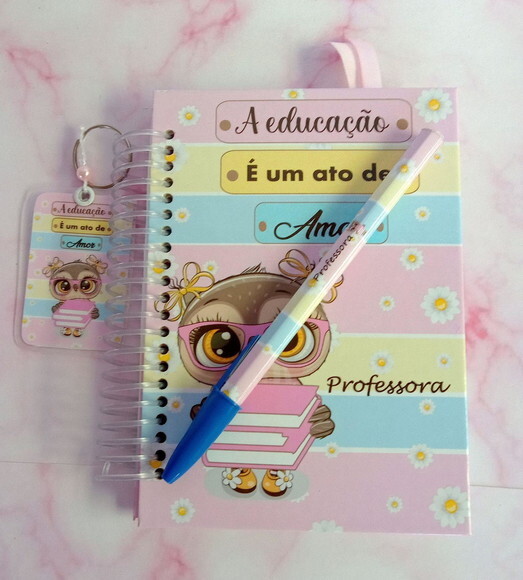 Kit Caderninho Professora Candy Color -caixa Envelope