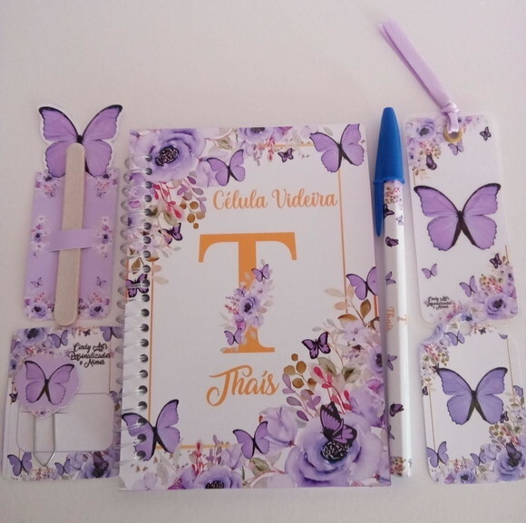 Kit Caderninho/bloquninho+caneta+mini Lixa+ -10x14 40fls Br