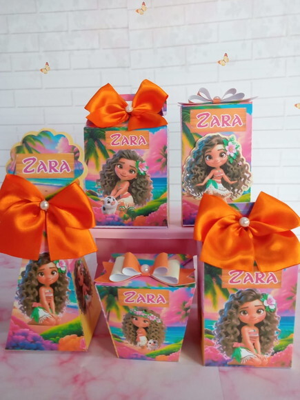 Kit Festa 16 Caixas Moana Cute