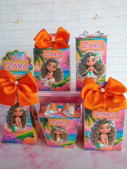 Kit Festa 16 Caixas Moana Cute