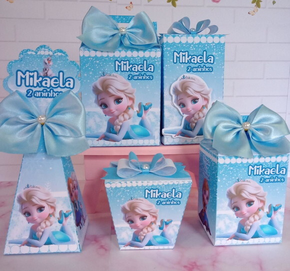 Kit Festa 50 Caixas Frozen Cute