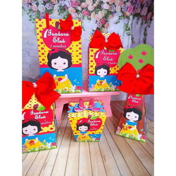 Kit Festa Branca de Neve Cute 50 Caixas