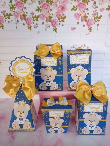 Kit Festa Ursinho Principe 30 Caixas