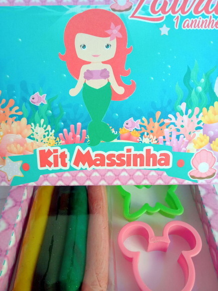 Kit Massinha de Modelar e Cortadores Pequena Sereia Cute