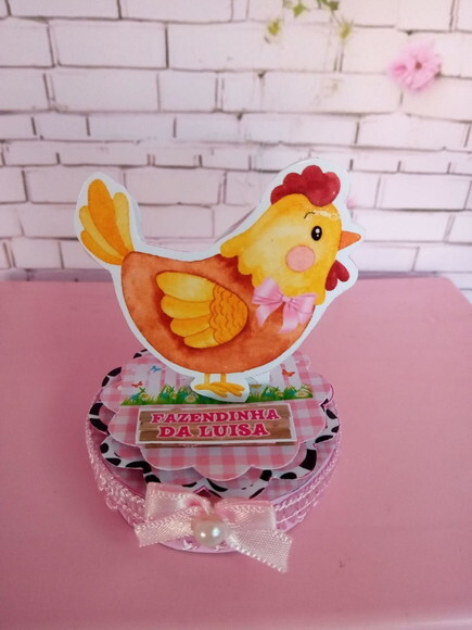 Latinhas Fazendinha Rosa -aplique