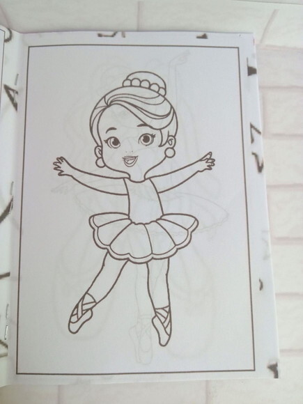 Livro de Colorir Bailarina com Giz de Cera