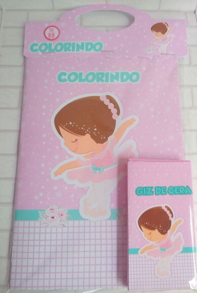 Livro de Colorir Bailarina com Giz de Cera