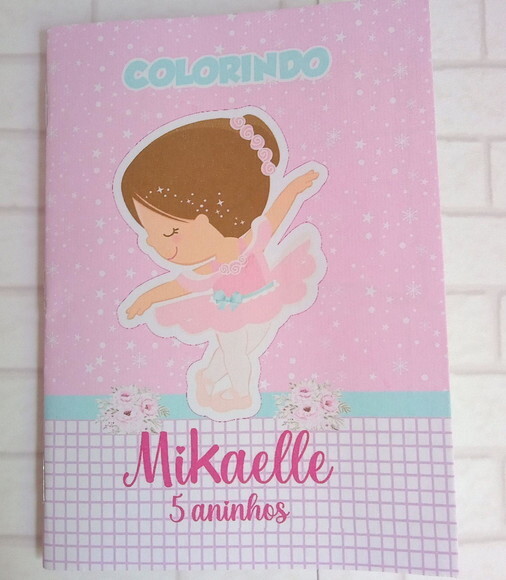 Livro de Colorir Bailarina com Giz de Cera