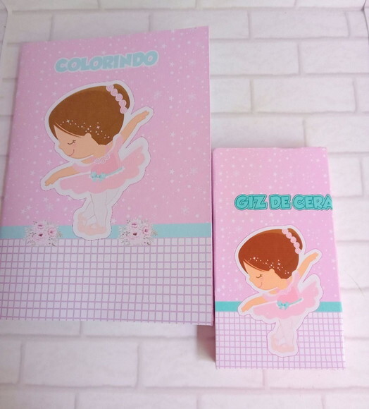 Livro de Colorir Bailarina com Giz de Cera