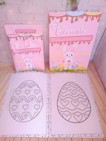 Livro de Colorir Páscoa C/giz de Cera