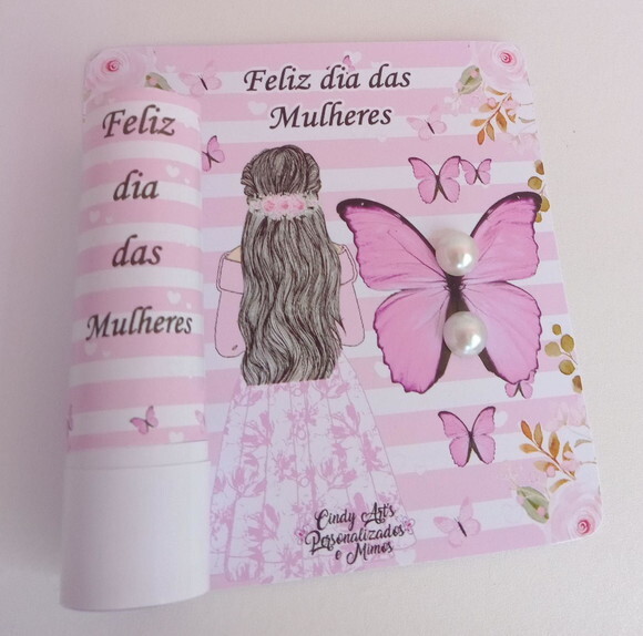 Manteiga de Cacau e Brinco na Card -dia da Mulher