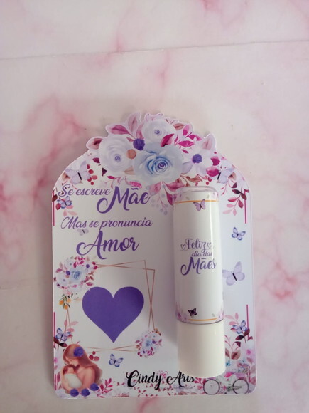 Manteiga de Cacau e Brinco na Card Dia das Mães -floral