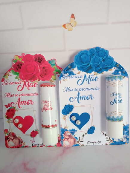 Manteiga de Cacau e Brinco na Card Dia das Mães -floral