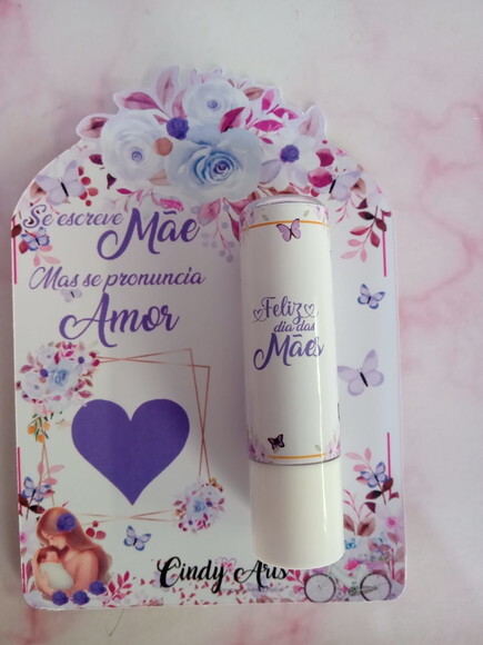 Manteiga de Cacau na Card Dia das Mães -floral