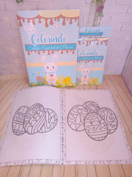 Mini Livro de Colorir Páscoa