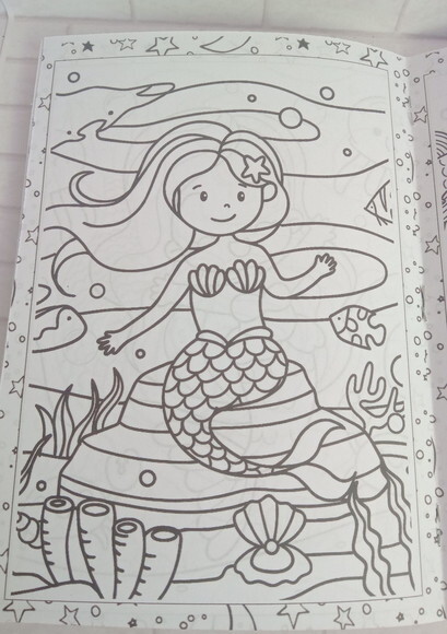 Mini Livro de Colorir Pequena Sereia Cute