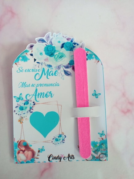 Mini Lixa na Card Dia das Mães -floral