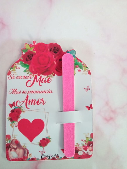 Mini Lixa na Card Dia das Mães -floral