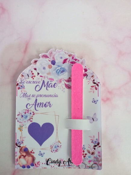 Mini Lixa na Card Dia das Mães -floral