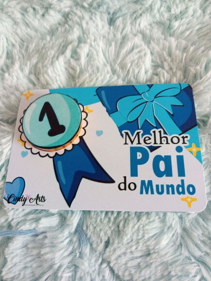 Moeda de Chocolate na Card Dia dos Pais