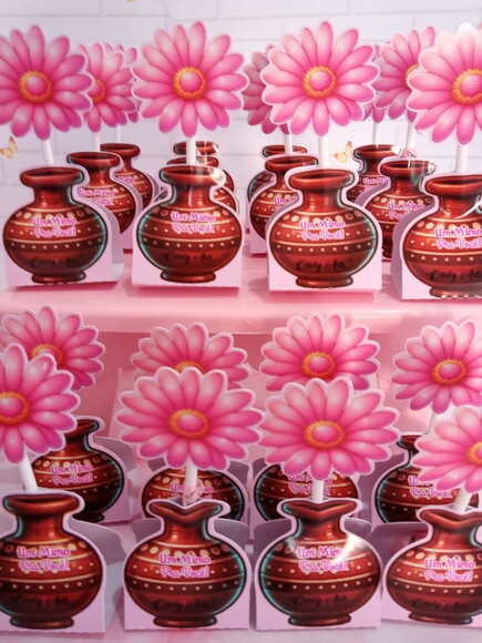 Pirulito na Card Outubro Rosa