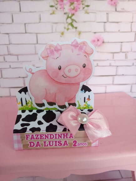Porta Bis Duplo Fazendinha Rosa