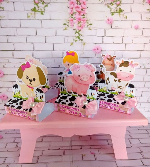 Porta Bis Duplo Fazendinha Rosa
