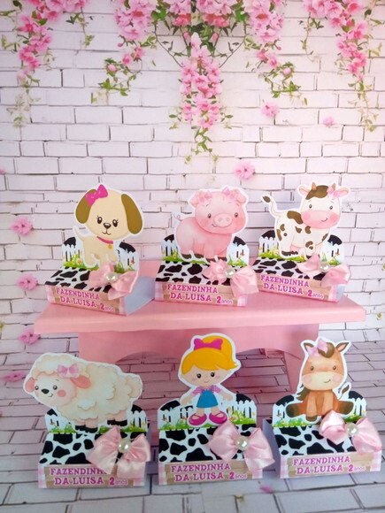 Porta Bis Duplo Fazendinha Rosa