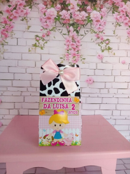 Porta Bombom Fazendinha Rosa