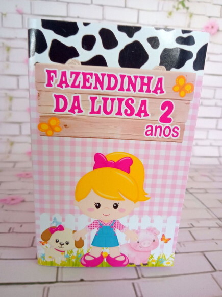 Porta Kit Kat Fazendinha Rosa