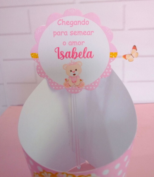 Rótulo+tag para Mini Suculentas -ursinha Princesa