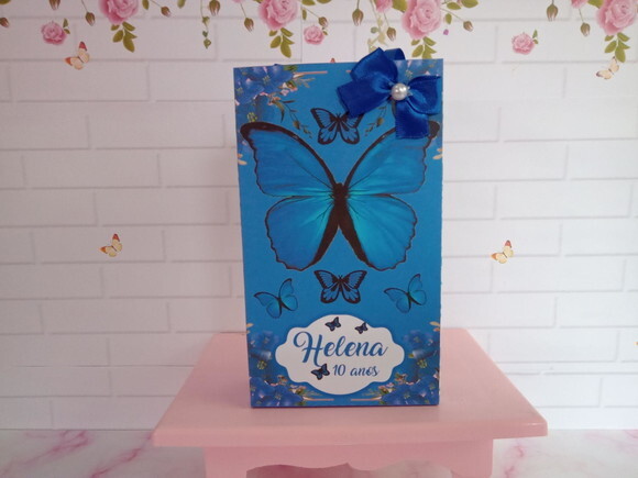 Sacolinha Borboleta Azul P