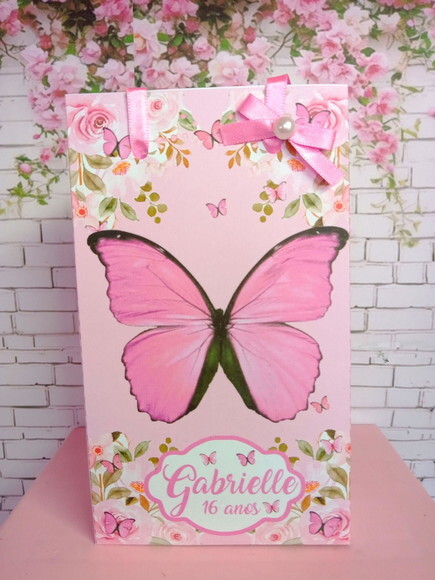 Sacolinha Borboleta Rosa -p