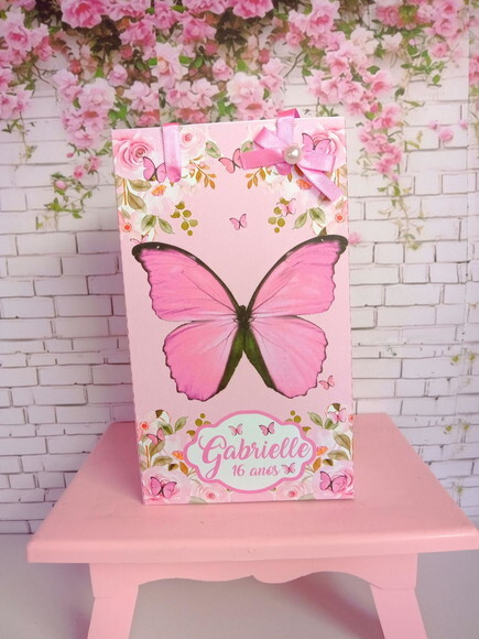 Sacolinha Borboleta Rosa -p