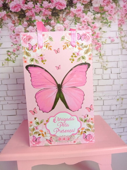 Sacolinha Borboleta Rosa -p