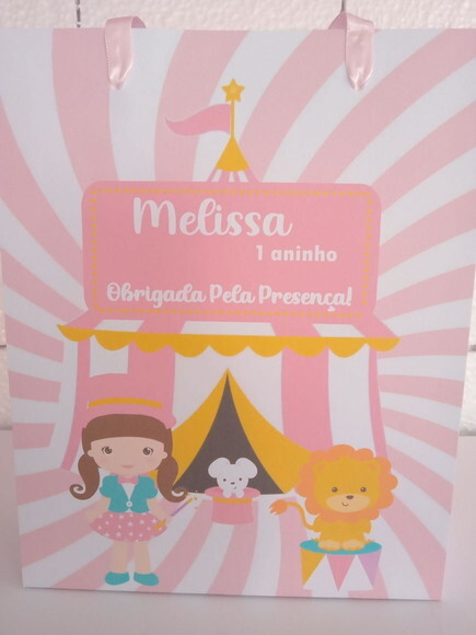 Sacolinha Circo Rosa Menina-g