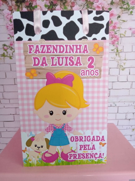 Sacolinha Fazendinha Rosa -p