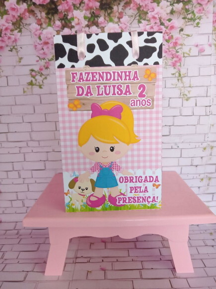 Sacolinha Fazendinha Rosa -p