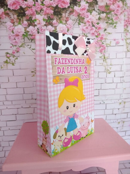 Sacolinha Fazendinha Rosa -p