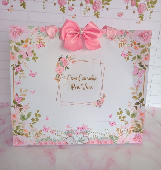 Sacolinha Floral Rosa G G