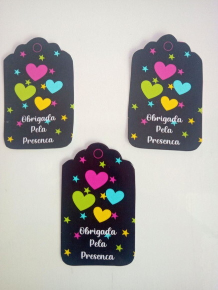 Tag de Agradecimento Festa Neon