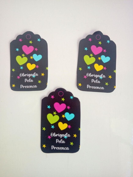 Tag de Agradecimento Festa Neon