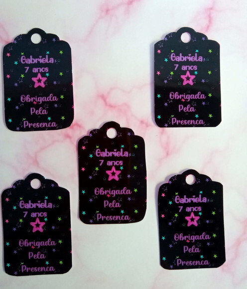 Tag de Agradecimento Festa Neon 2.1