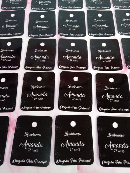 Tag de Agradecimento Preto e Branco
