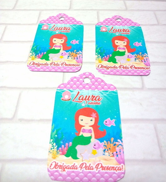 Tag para Lembrancinhas - Pequena Sereia