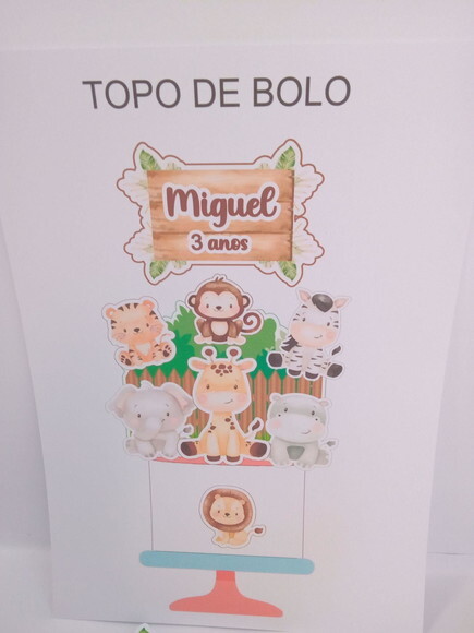 Topper de Bolo Safari Menino