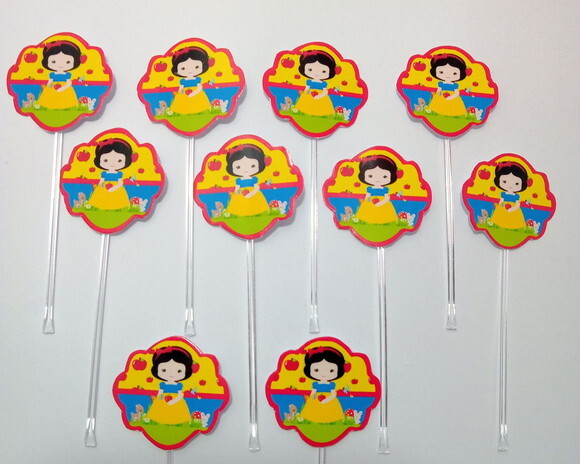 Topper Docinhos Branca de Neve Cute 50 Unidades