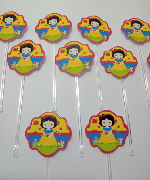 Topper Docinhos Branca de Neve Cute 50 Unidades