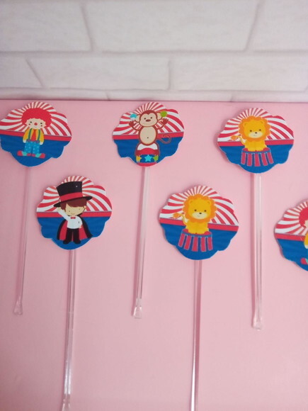 Topper Docinhos Circo Menino 50 Unidades